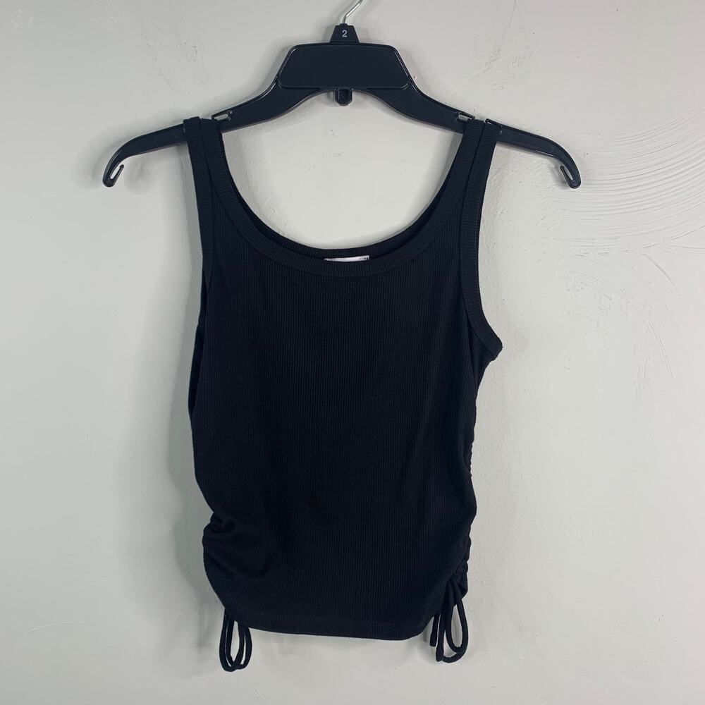 Princess Polly Black Drawstring Side Ruched Tank Top - Picture 2 of 7